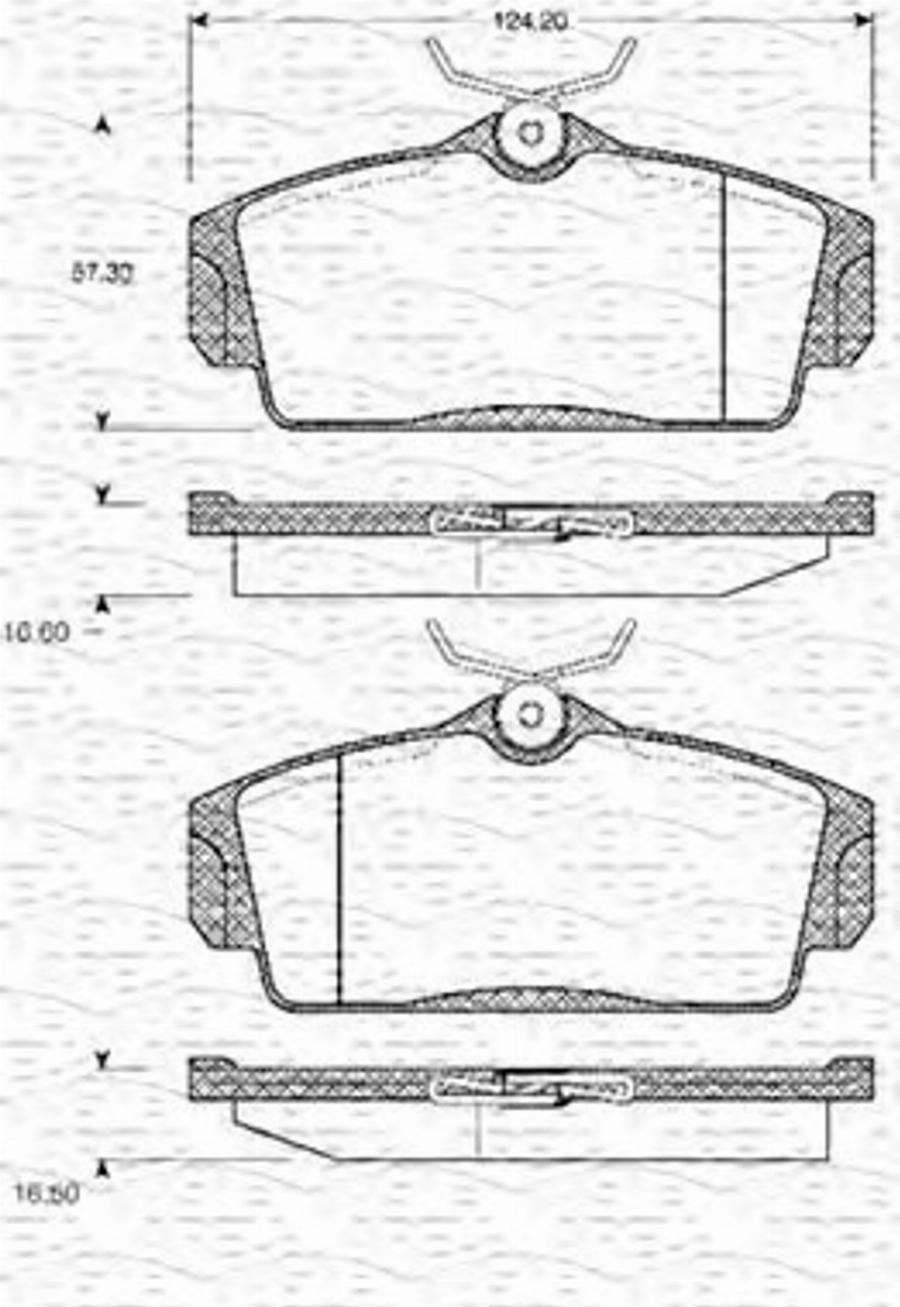 Magneti Marelli 363702161052 - Kit pastiglie freno, Freno a disco autozon.pro