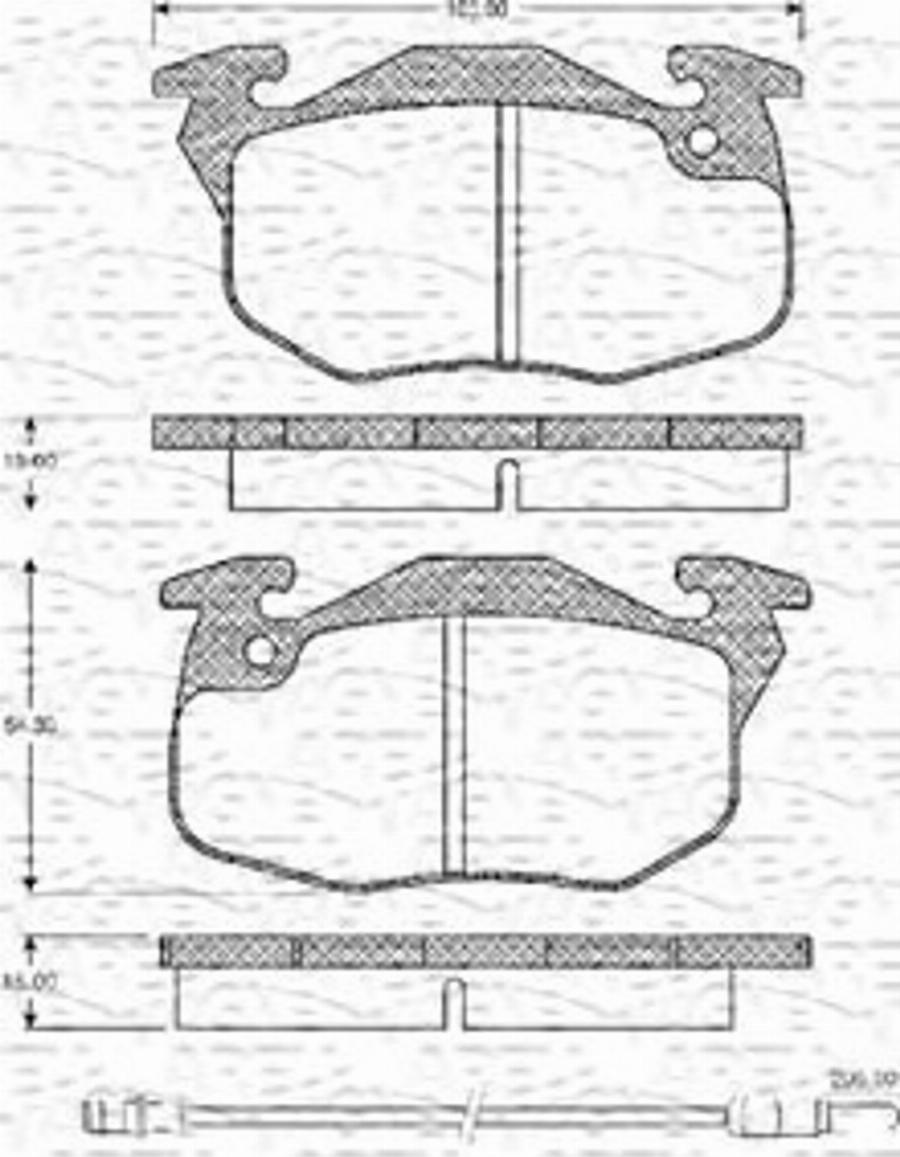 Magneti Marelli 363702161060 - Kit pastiglie freno, Freno a disco autozon.pro