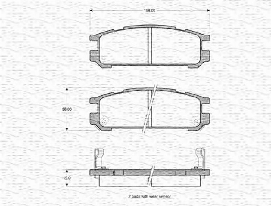 Magneti Marelli 363702161009 - Kit pastiglie freno, Freno a disco autozon.pro