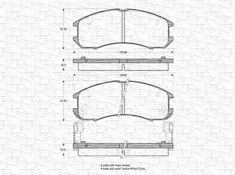 Magneti Marelli 363702161004 - Kit pastiglie freno, Freno a disco autozon.pro