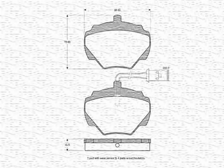 Magneti Marelli 363702161000 - Kit pastiglie freno, Freno a disco autozon.pro