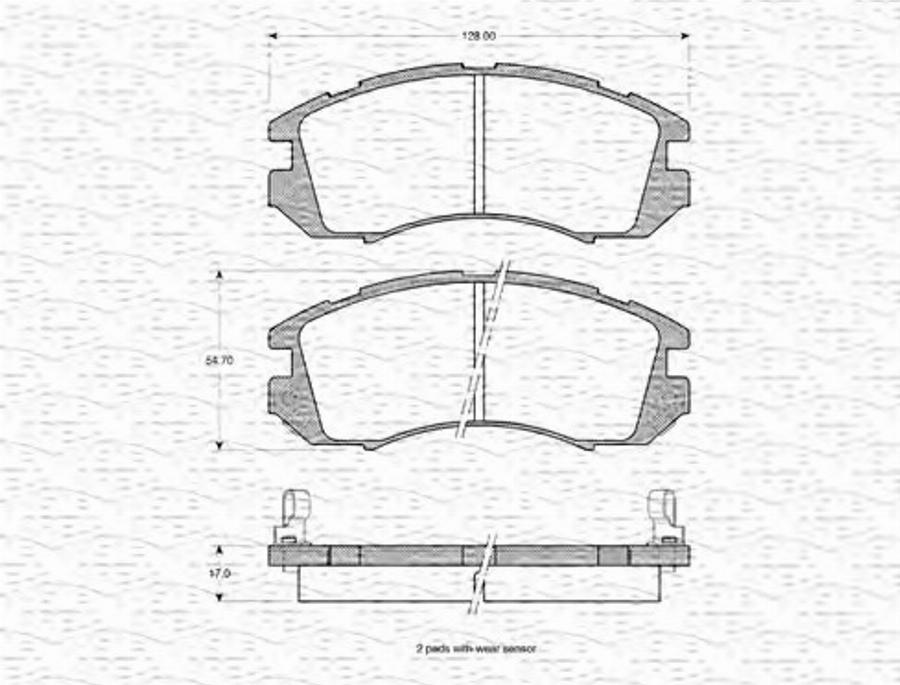 Magneti Marelli 363702161008 - Kit pastiglie freno, Freno a disco autozon.pro