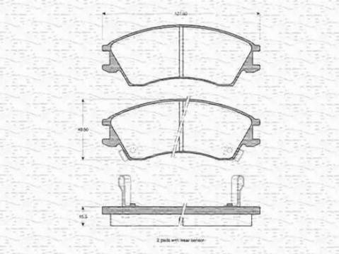 Magneti Marelli 363702161011 - Kit pastiglie freno, Freno a disco autozon.pro