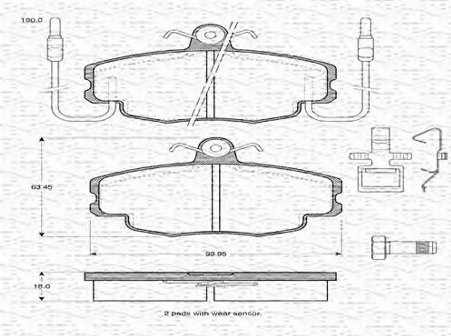 Magneti Marelli 363702161018 - Kit pastiglie freno, Freno a disco autozon.pro