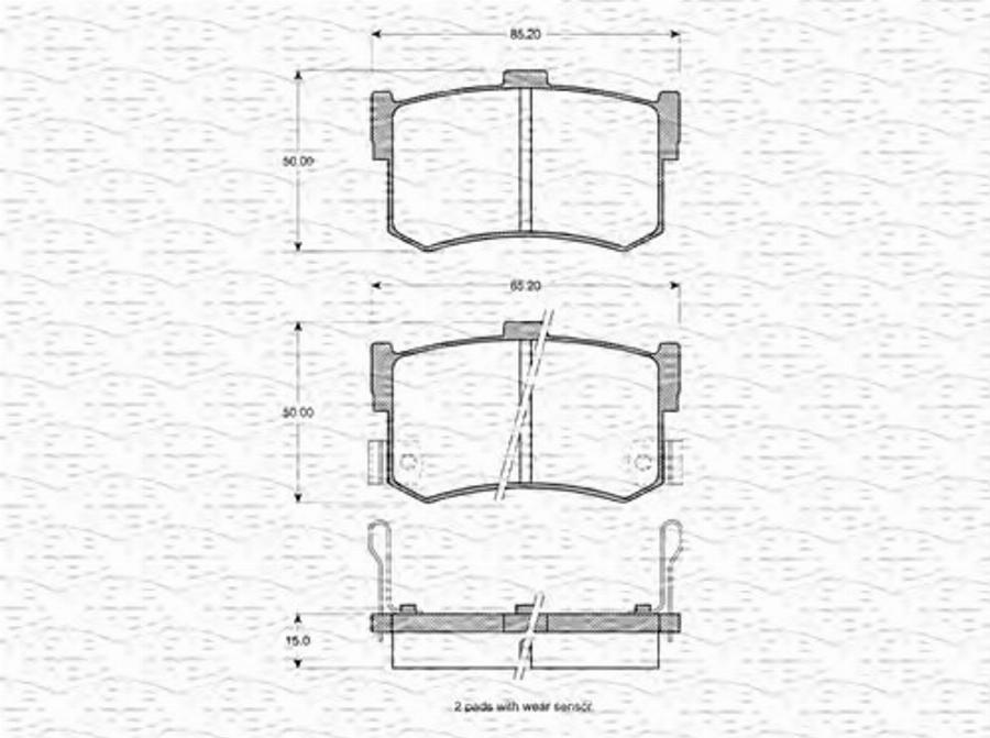 Magneti Marelli 363702161012 - Kit pastiglie freno, Freno a disco autozon.pro