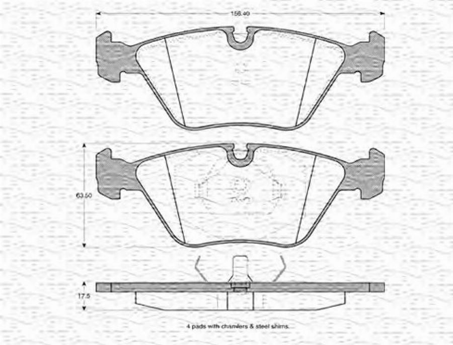 Magneti Marelli 363702161017 - Kit pastiglie freno, Freno a disco autozon.pro