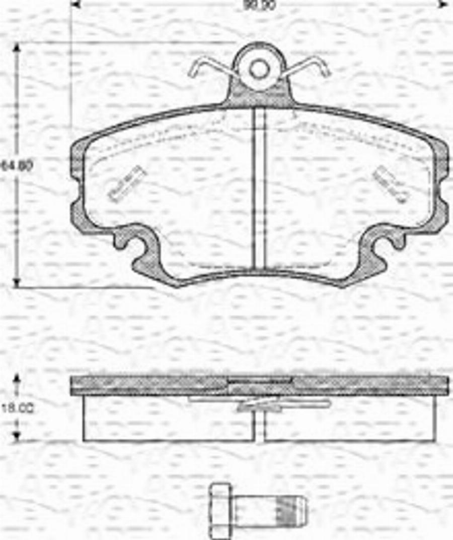 Magneti Marelli 363702161081 - Kit pastiglie freno, Freno a disco autozon.pro