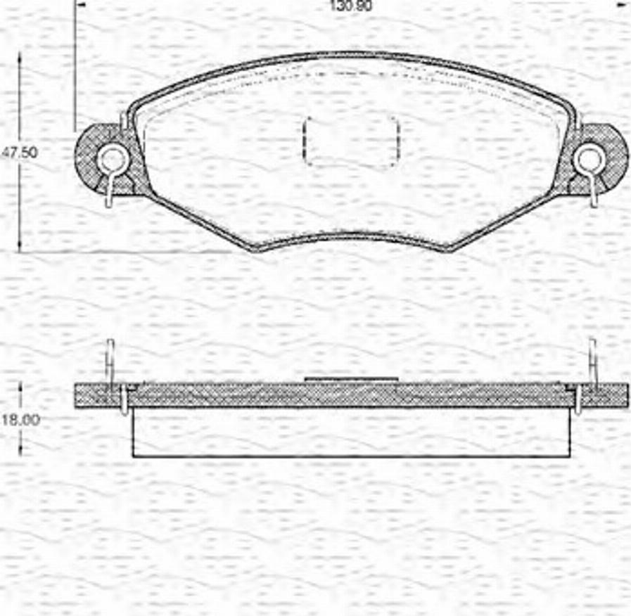 Magneti Marelli 363702161039 - Kit pastiglie freno, Freno a disco autozon.pro