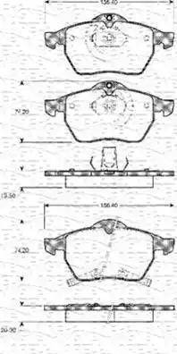 Magneti Marelli 430216171032 - Kit pastiglie freno, Freno a disco autozon.pro