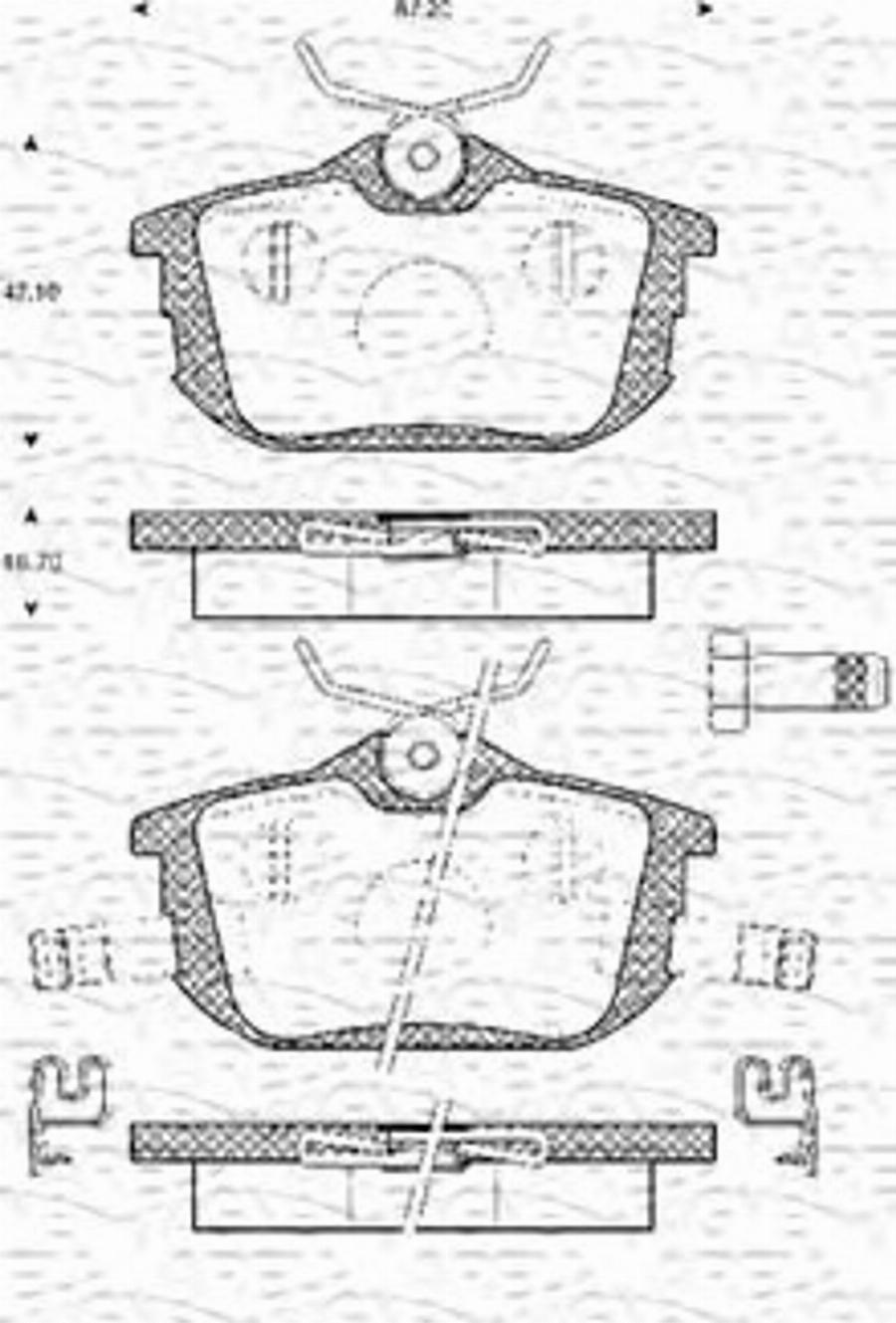 Magneti Marelli 363702161037 - Kit pastiglie freno, Freno a disco autozon.pro