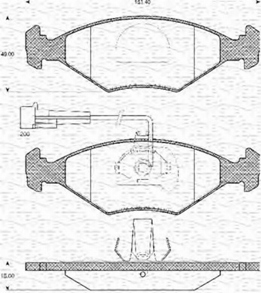 Magneti Marelli 363702161023 - Kit pastiglie freno, Freno a disco autozon.pro