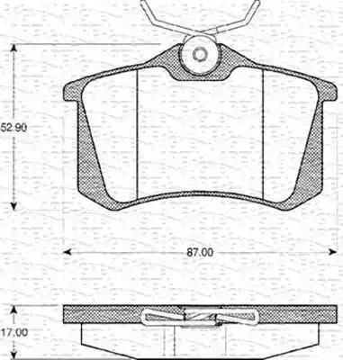 Magneti Marelli 363702161079 - Kit pastiglie freno, Freno a disco autozon.pro