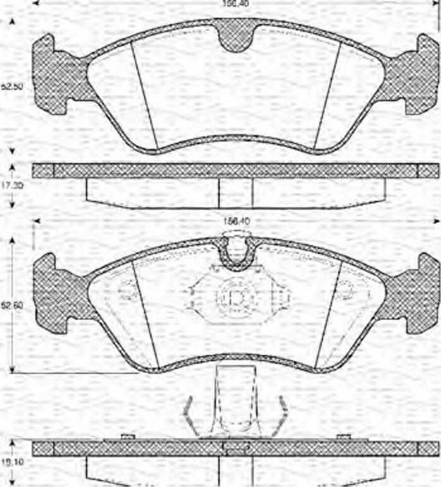 Magneti Marelli 363702161070 - Kit pastiglie freno, Freno a disco autozon.pro