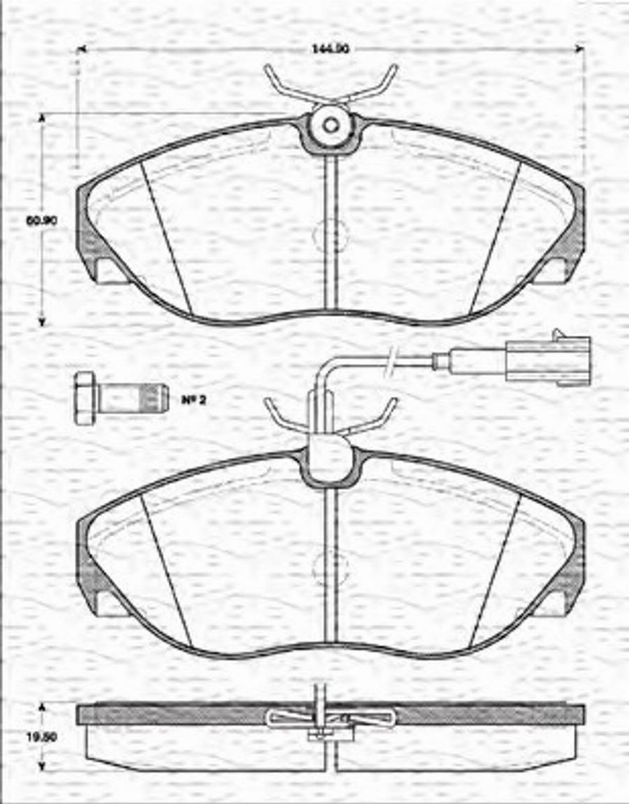 Magneti Marelli 363702161196 - Kit pastiglie freno, Freno a disco autozon.pro