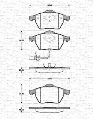 Magneti Marelli 363702161191 - Kit pastiglie freno, Freno a disco autozon.pro