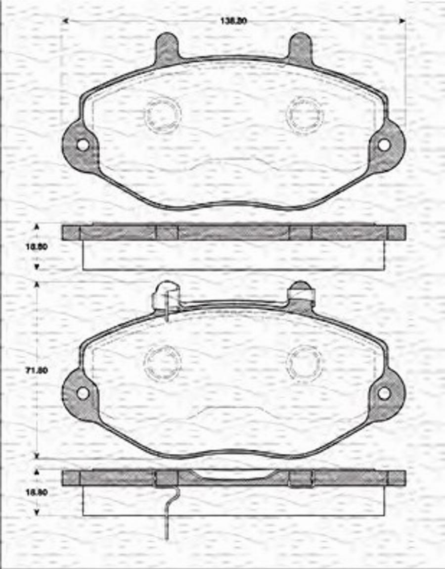 Magneti Marelli 363702161193 - Kit pastiglie freno, Freno a disco autozon.pro