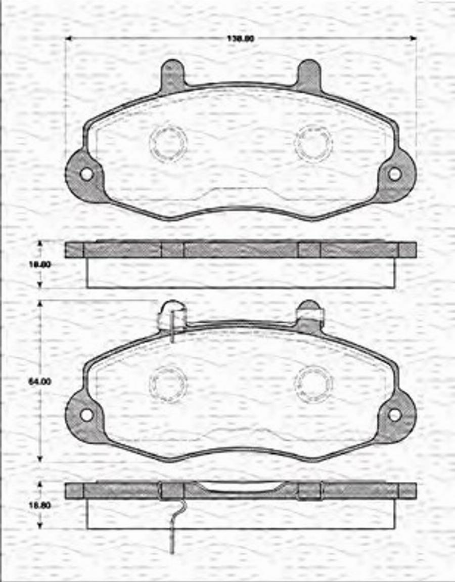 Magneti Marelli 363702161192 - Kit pastiglie freno, Freno a disco autozon.pro