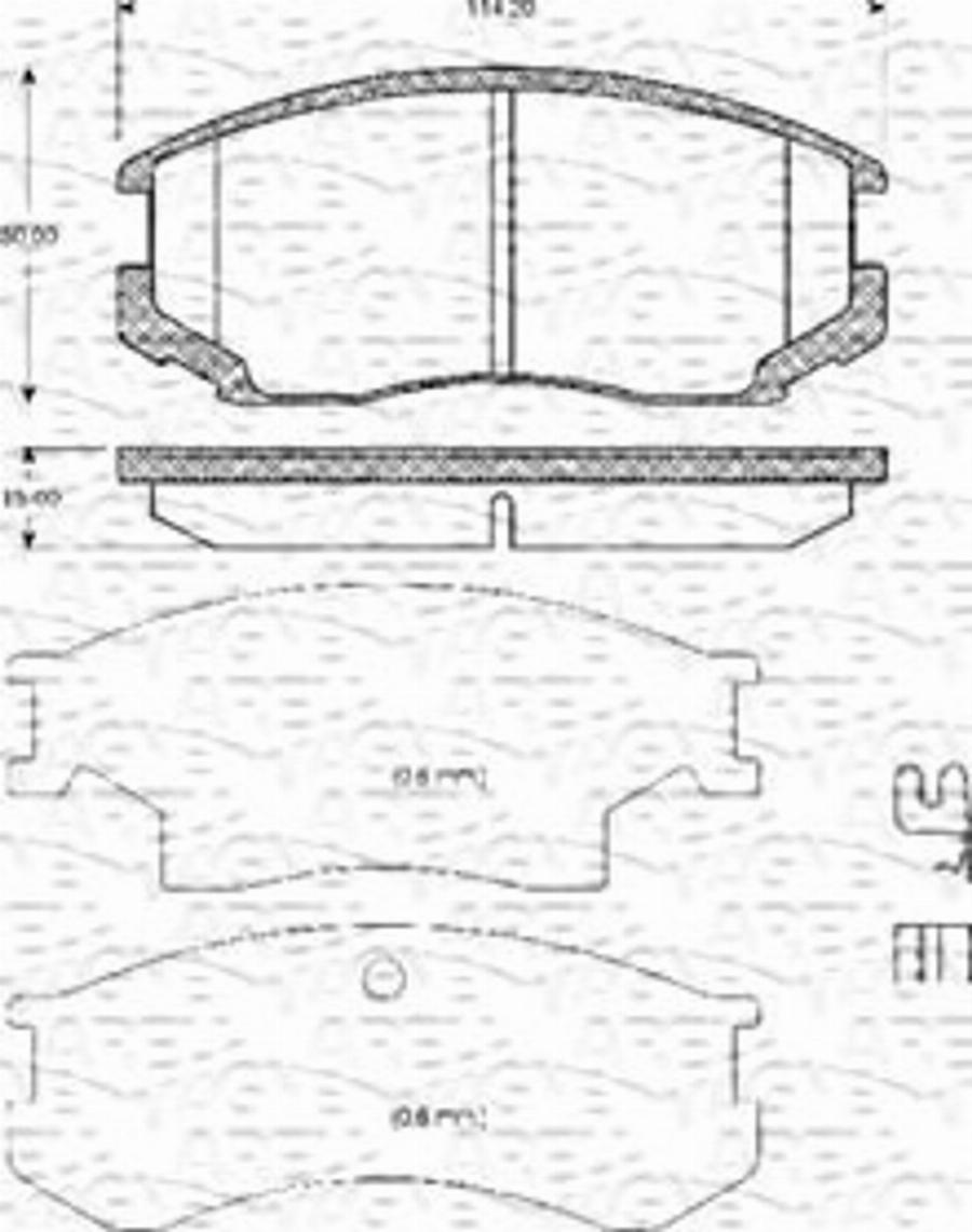 Magneti Marelli 363702161141 - Kit pastiglie freno, Freno a disco autozon.pro