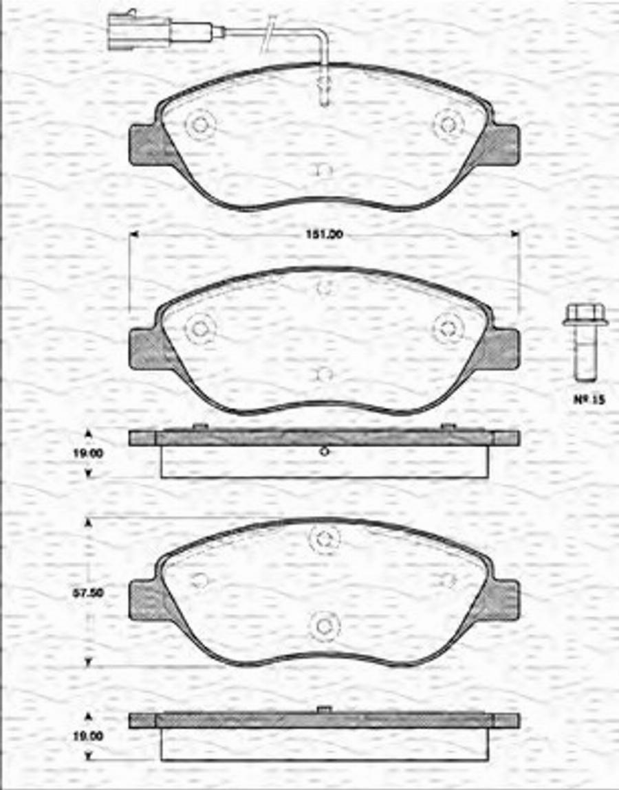 Magneti Marelli 363702161162 - Kit pastiglie freno, Freno a disco autozon.pro