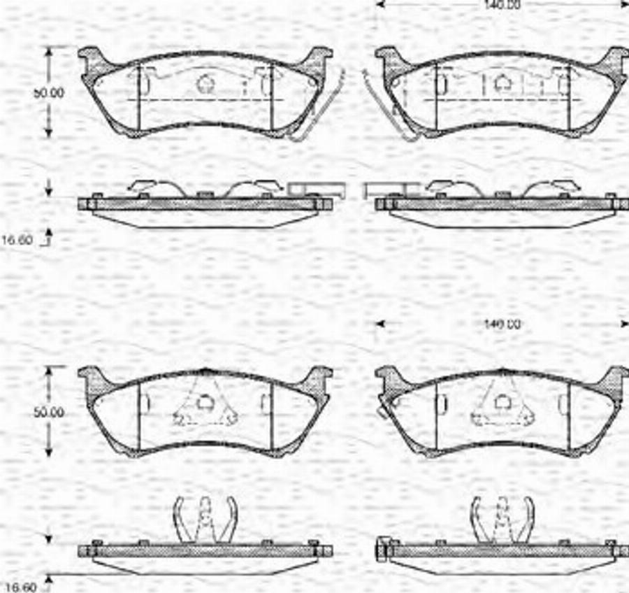 Magneti Marelli 363702161100 - Kit pastiglie freno, Freno a disco autozon.pro