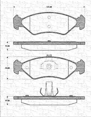 Magneti Marelli 363702161189 - Kit pastiglie freno, Freno a disco autozon.pro