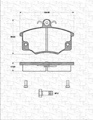 Magneti Marelli 363702161184 - Kit pastiglie freno, Freno a disco autozon.pro