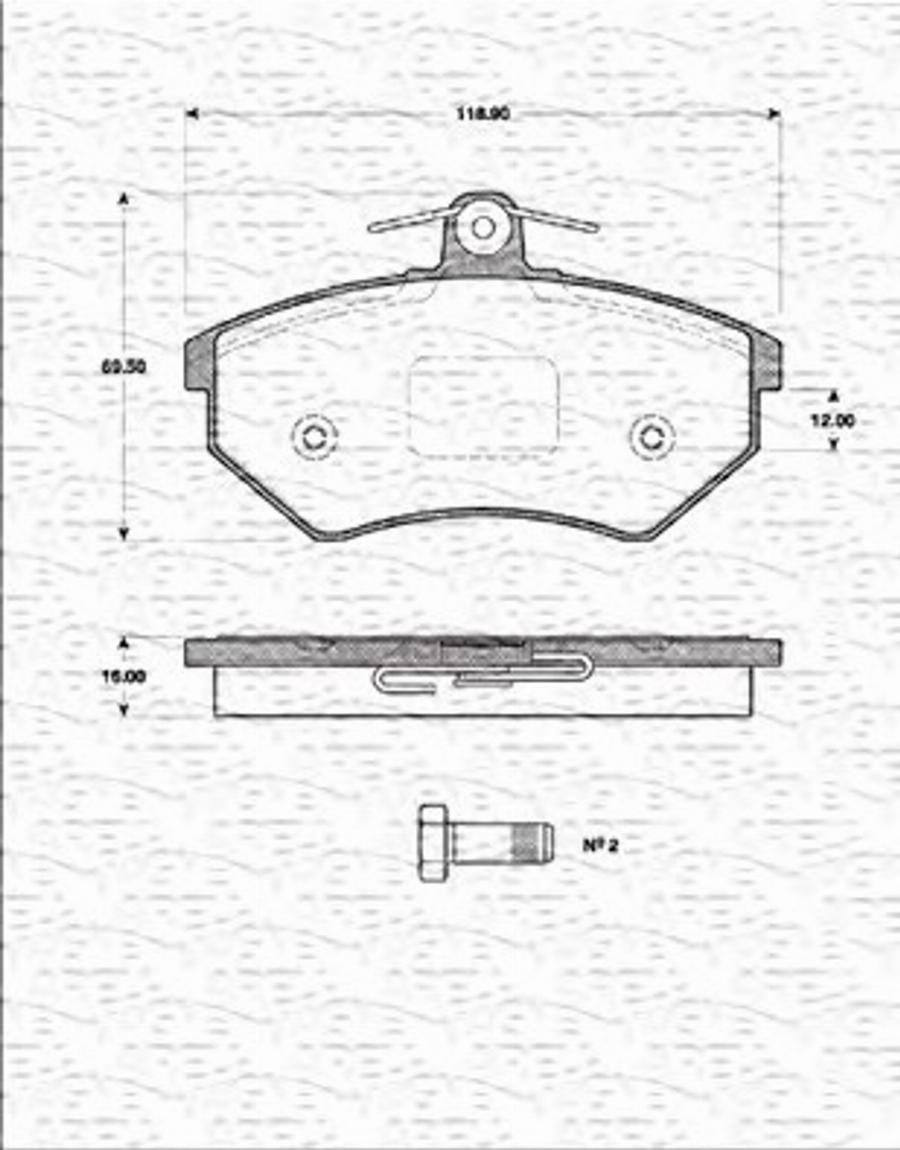 Magneti Marelli 363702161181 - Kit pastiglie freno, Freno a disco autozon.pro