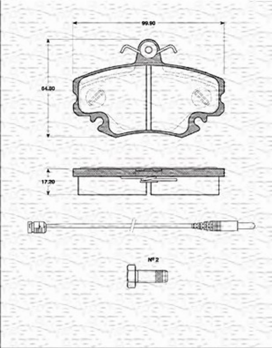 Magneti Marelli 363702161182 - Kit pastiglie freno, Freno a disco autozon.pro