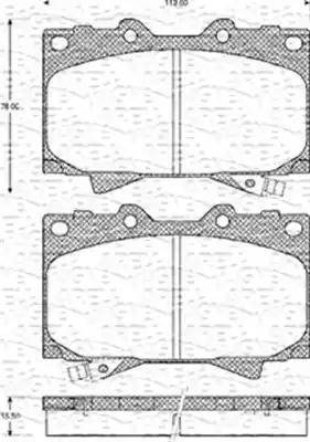 Magneti Marelli 363702161135 - Kit pastiglie freno, Freno a disco autozon.pro