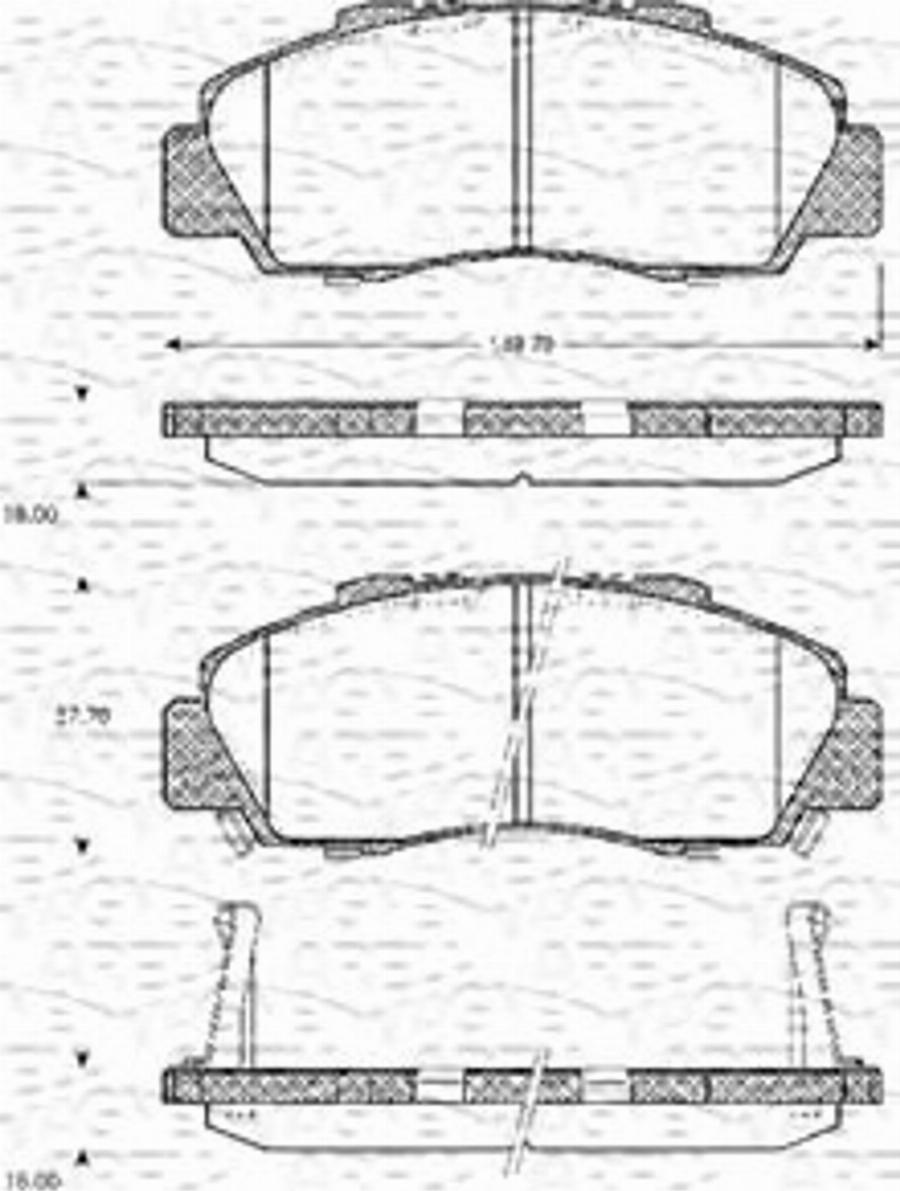 Magneti Marelli 363702161130 - Kit pastiglie freno, Freno a disco autozon.pro