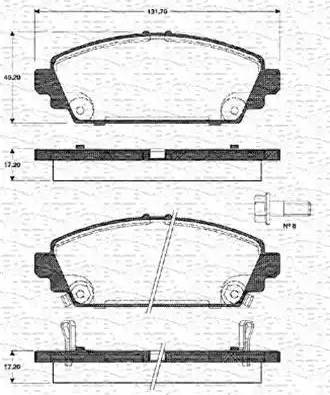 Magneti Marelli 363702161131 - Kit pastiglie freno, Freno a disco autozon.pro