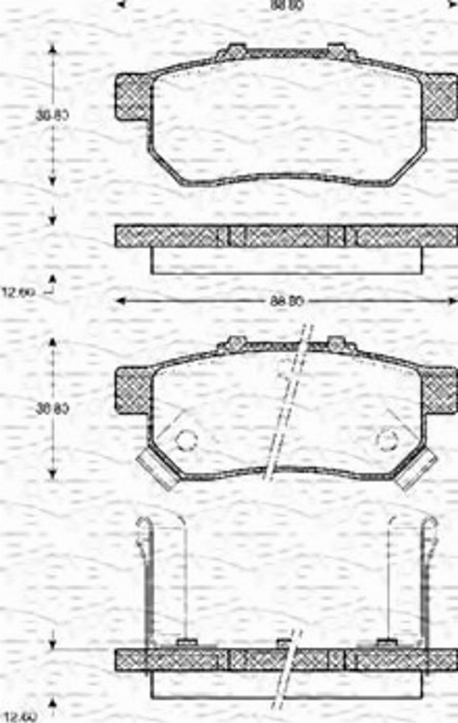 Magneti Marelli 363702161123 - Kit pastiglie freno, Freno a disco autozon.pro