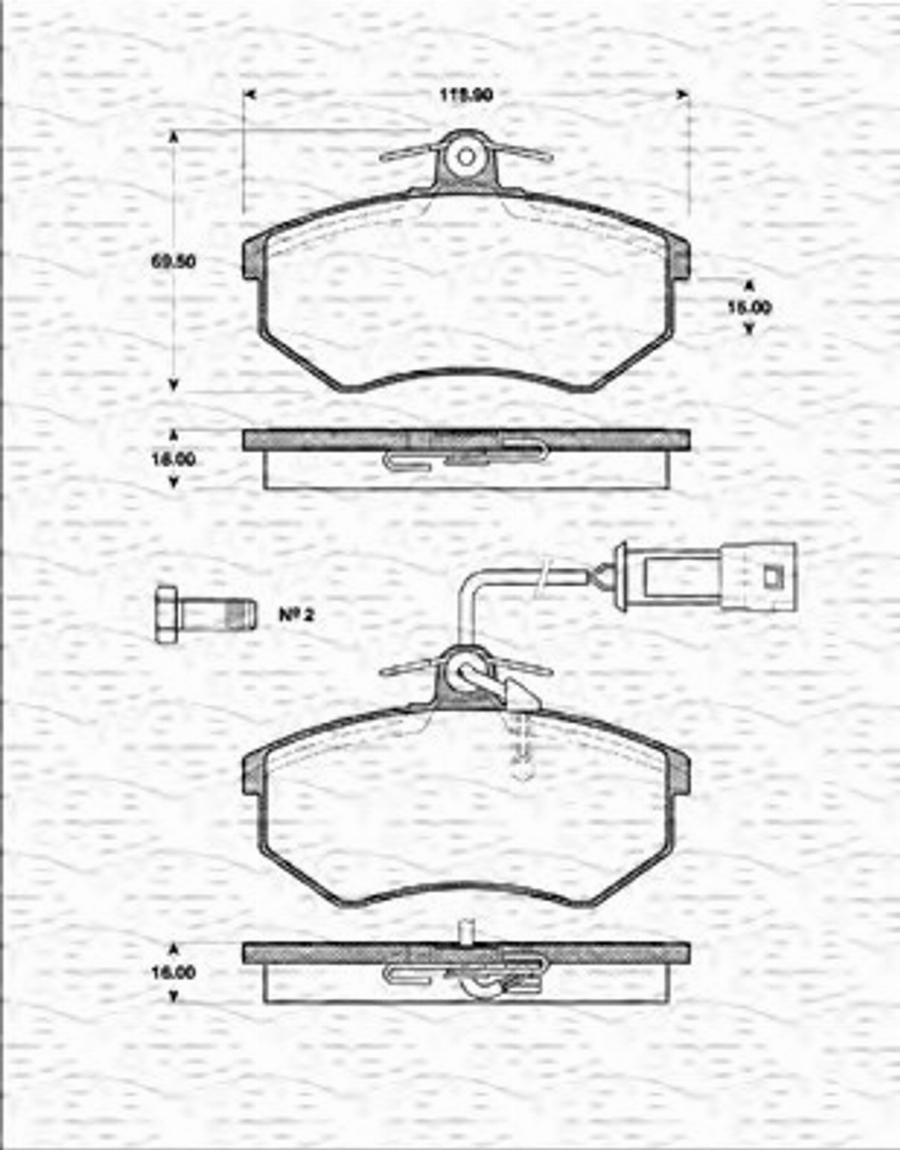 Magneti Marelli 363702161179 - Kit pastiglie freno, Freno a disco autozon.pro