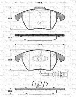 Magneti Marelli 363702161171 - Kit pastiglie freno, Freno a disco autozon.pro