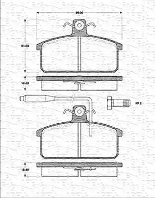 Magneti Marelli 363702161178 - Kit pastiglie freno, Freno a disco autozon.pro