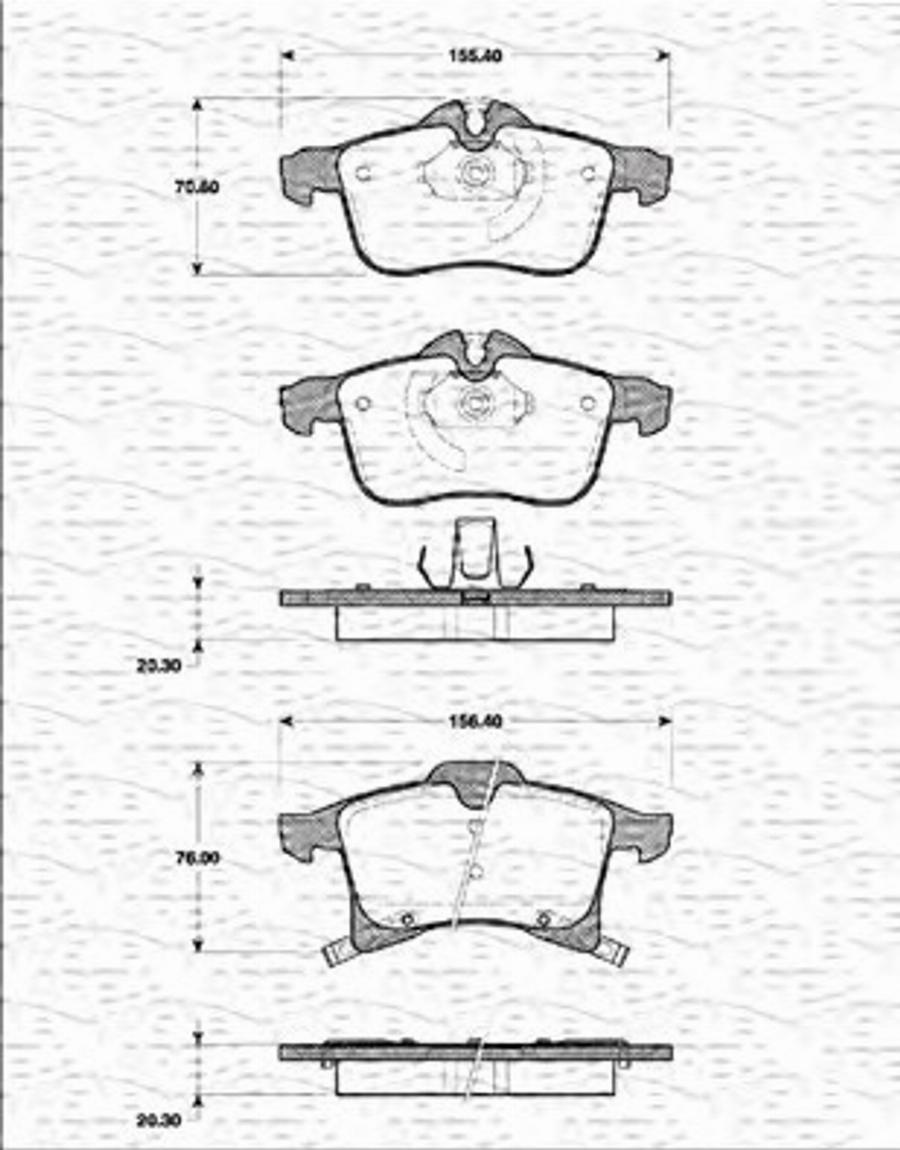 Magneti Marelli 363702161172 - Kit pastiglie freno, Freno a disco autozon.pro