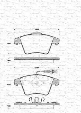 Magneti Marelli 363702161392 - Kit pastiglie freno, Freno a disco autozon.pro