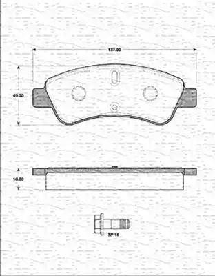 Magneti Marelli 363702161307 - Kit pastiglie freno, Freno a disco autozon.pro