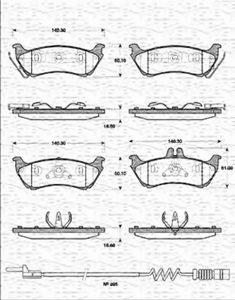 Magneti Marelli 363702161312 - Kit pastiglie freno, Freno a disco autozon.pro