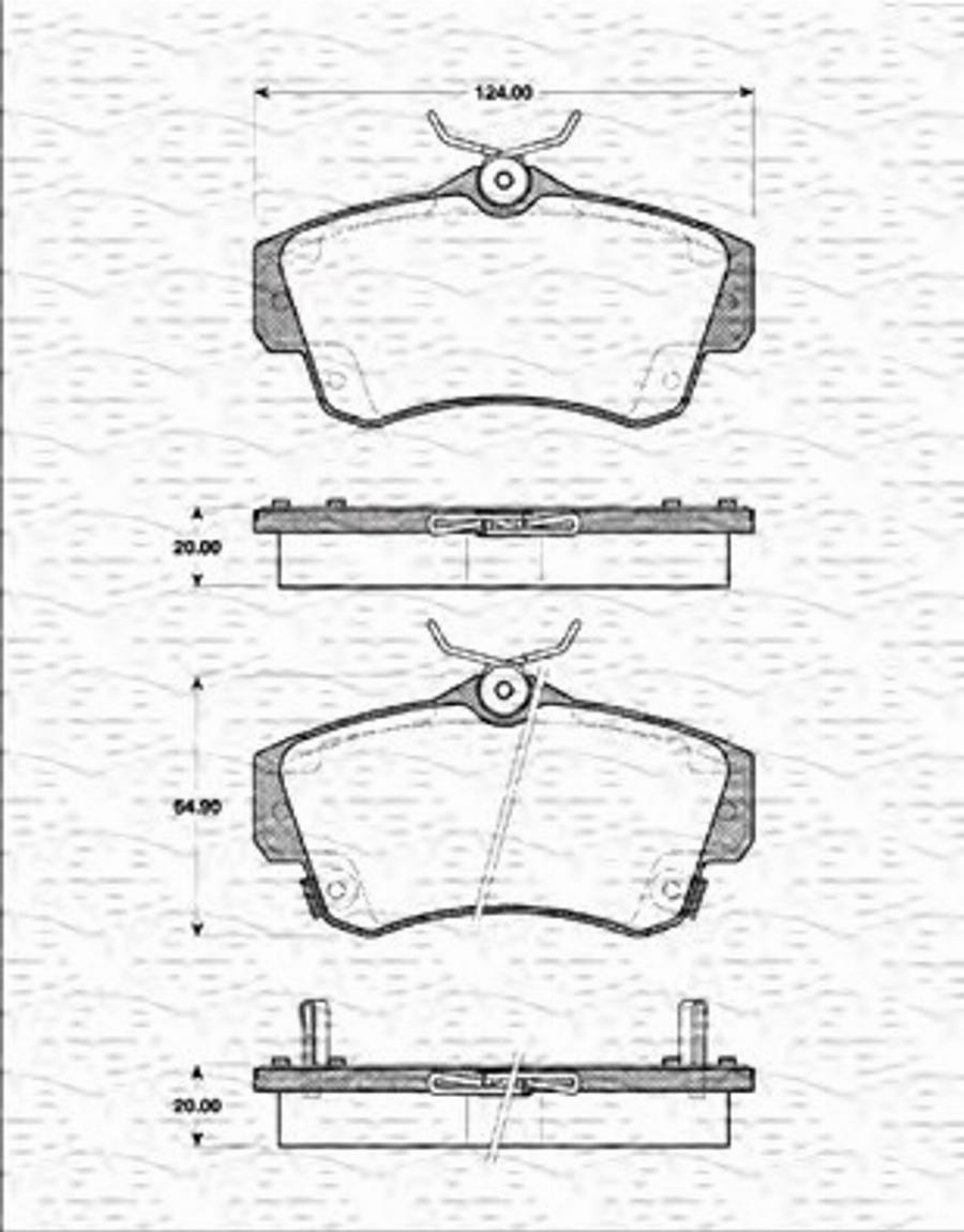 Magneti Marelli 363702161337 - Kit pastiglie freno, Freno a disco autozon.pro