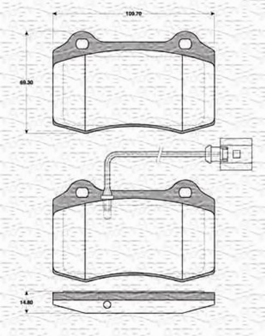 Magneti Marelli 363702161325 - Kit pastiglie freno, Freno a disco autozon.pro