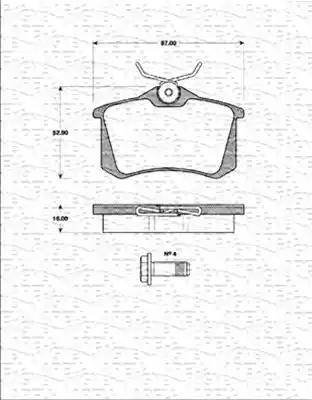 Magneti Marelli 363702161328 - Kit pastiglie freno, Freno a disco autozon.pro