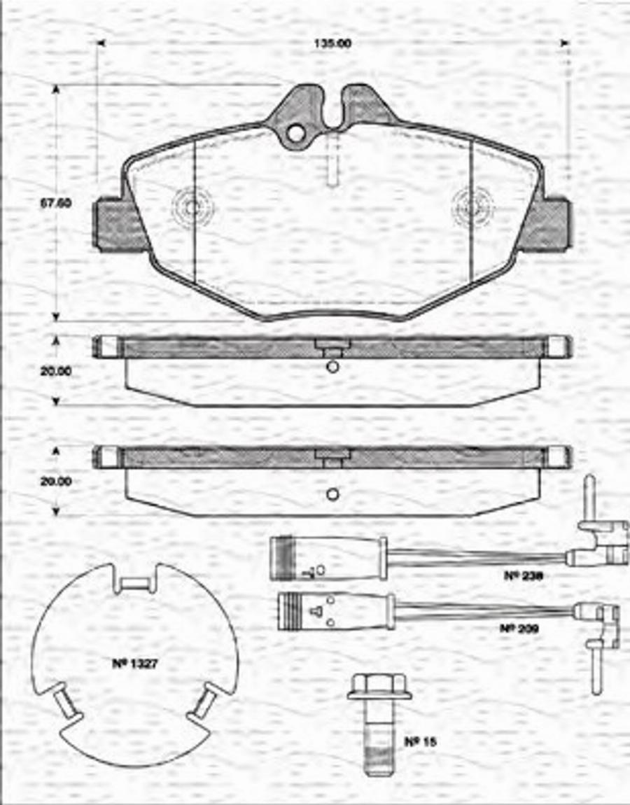 Magneti Marelli 363702161299 - Kit pastiglie freno, Freno a disco autozon.pro