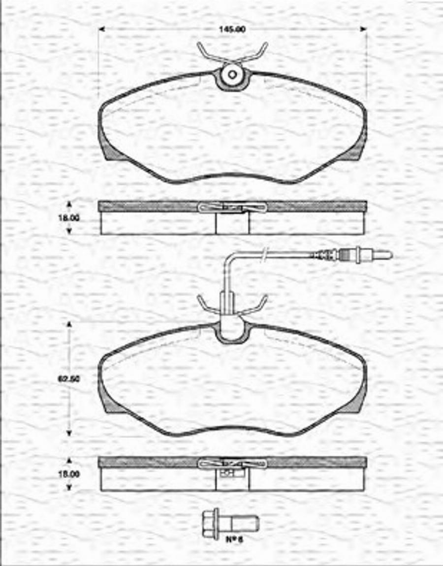 Magneti Marelli 363702161294 - Kit pastiglie freno, Freno a disco autozon.pro