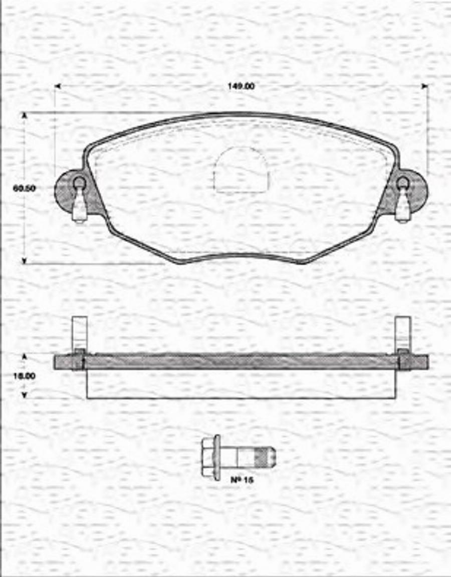 Magneti Marelli 363702161290 - Kit pastiglie freno, Freno a disco autozon.pro