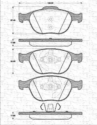 Magneti Marelli 363702161249 - Kit pastiglie freno, Freno a disco autozon.pro