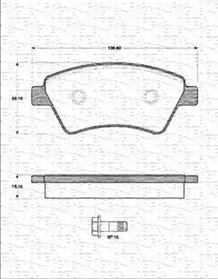 Magneti Marelli 363702161246 - Kit pastiglie freno, Freno a disco autozon.pro