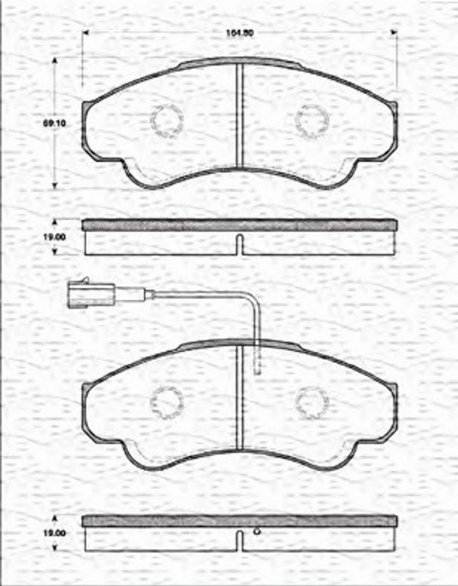 Magneti Marelli 363702161240 - Kit pastiglie freno, Freno a disco autozon.pro