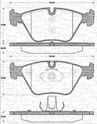 Magneti Marelli 363702161243 - Kit pastiglie freno, Freno a disco autozon.pro