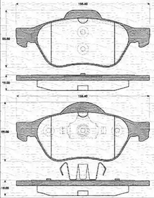 Magneti Marelli 363702161242 - Kit pastiglie freno, Freno a disco autozon.pro